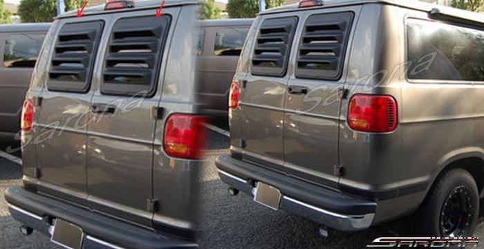 Custom Dodge Van  All Styles Rear Louver (1998 - 2003) - $189.00 (Part #DG-001-RL)